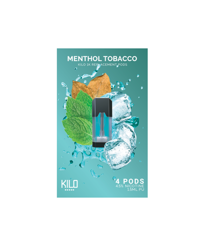 Kilo 1K Replacement Pods - (4 Pack) Menthol Tobacco