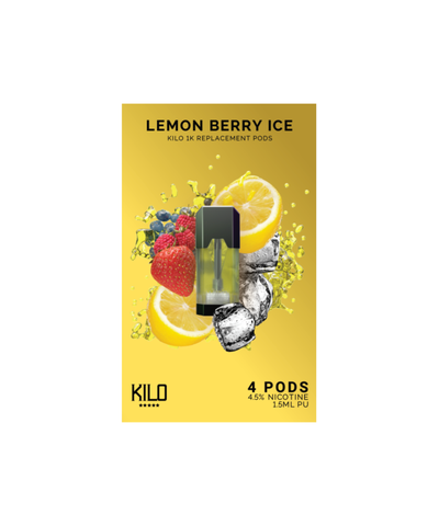 Kilo 1K Replacement Pods - (4 Pack) Lemon Berry Ice